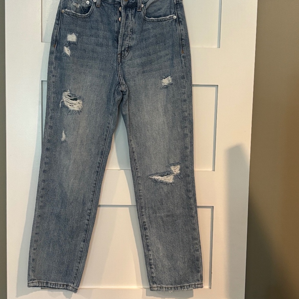 Pistola Charlie High Waist Shredded Straight Leg Jeans (Pulse)